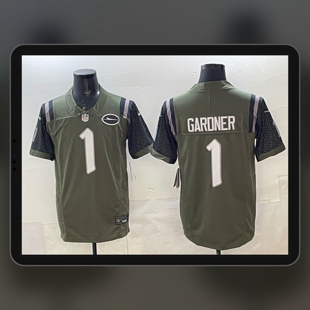 Men‘s NFL New York Jets #1 Sauce Gardner 2025 Rivalry Collection F.U.S.E Jersey